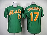 New York Mets #17 Hernandez 1985 Mitchell And Ness Throwback Green Pullover Stitched MLB Jersey Sanguo,baseball caps,new era cap wholesale,wholesale hats